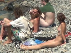 Plage, Compilation, Nue  à poil, Orgie, Suçant, Plan cul à trois, Voyeur, Pute