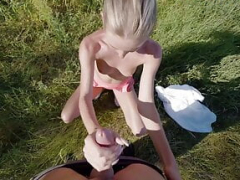 Risky Outdoor Sex with my Stepsister in the public park