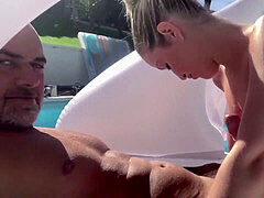 Marica Chanelle assfuck humped by the pool in pov