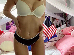 Exclusive JOI for Independence Day Patriots by blonde teen Indigo White