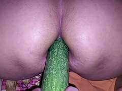 Horny Pinay fucks her wet ass with a big toy