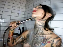 Inked cutie Lucy ZZZ fucked in the shower