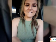 blonde in the car and stripTango Chat