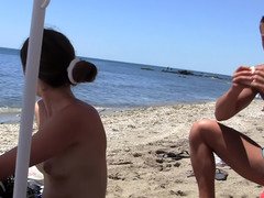 Bebê, Praia, Boquete, Grupo, Masturbação, Público