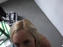 Blonde Fucked Through Pantyhose