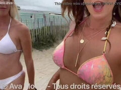 Ava Moore - MEGA BUKKAKE with Aurbeaureal on the naturist beach of Cap d'Agde - PORNO REALITE