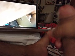 Mature man masturbating to video of his 25 year old girlfriend