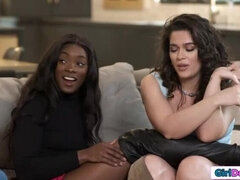 Ana & Victoria: Ebony GFs Share Passionate Lesbian Fun & Foot Fetish on GirlDoGirl.com