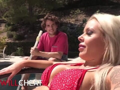 She Will Cheat - Busty Hot MILF Elle Cheats Her Husband With The Pool Boy