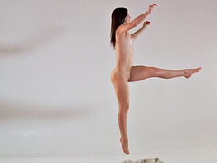 Sexy naked gymnast Kim Nadara