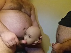 Sex doll gets fucked in the head