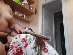 Fucked with a girl while the housekeeper was preparing breakfast - Lesbian Illusion Girls