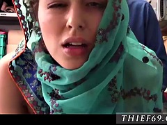 Hardcore police gang bang with arab teen wearing hijab