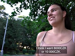 FAKEHUB - Czech babe sucks before fucking outside missionary