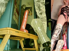 Fucking with Fleshlight and a dildo together with Cumplay Jessica Bloom