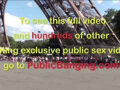 Eiffel Tower PUBLIC lovemaking group intercourse 3 way