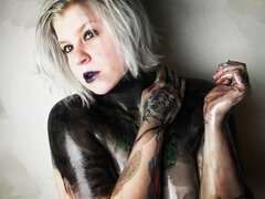 Goth, body paint, gothic