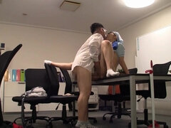 CW0322-Molester a mature cleaning woman the office