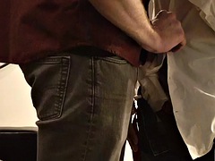 Tiny 21 year old gay fucked bareback by dilf after sucking cock