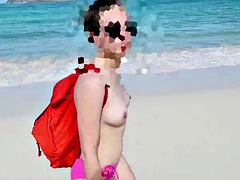Public Beach Fuck in Caribbean Beach, Blowjob, Public Sex