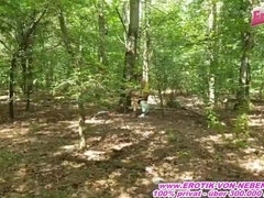 german couple fucks in forest and caught from girl
