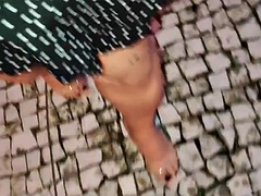 Leie, Absätze, Masturbation, Im freien, Portugiesisch, Rotschopf, Transfrau, Solo