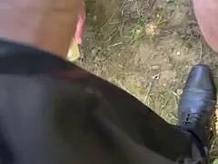 Married man craves cock in the forest