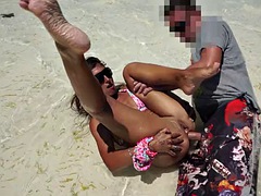 Anal, Arabe, Plage, Béant, Hard, Actrice du porno