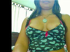 steamy latina woman undresses on webcam