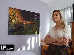 Morally oblivious stepmom motivates son-in-law to examine by pimping herself and another hot mylf to him
