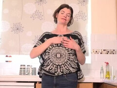 AuntJudys - 44yo Amateur MILF Jenny gives you JOI in the kitchen