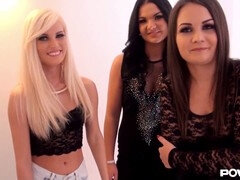 The POV trio - Anina Silk, Candee Licious & Virginie enjoy sharing your cock