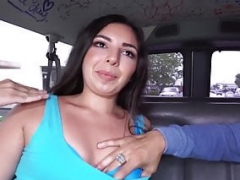 Large tooshie Latina tricked into riding penis in the bang bus