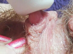 Extreme close up big clit orgasm intense clitoris stimulation HD POV squirting pussy