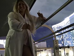 Smoking girl gets fucked after casting in the hotel room