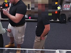 Gay pawn boy sucks small dick and gets fucked in the office