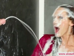 동시 사정, 유럽인, 얼굴에, 힐, 수음, 팬티호스, 혼자, 장난감들