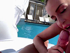 Marica Chanelle assfuck humped by the pool in pov