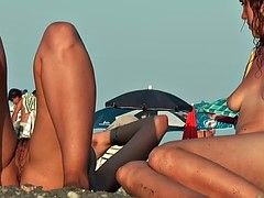 Nude beach voyeur shoots  hotties with a hidden cam