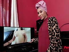 Cali Lee cheats on her husband with a busty Arab MILF under the hijab