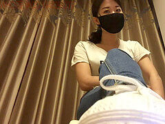 chinese domme JER stinkin' Socks Feet Humiliation POV