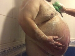 Dirty Bear Gets a Sensual Cleaning Session in the Bathroom