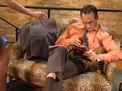 美女, フェラチオ, 茶髪の, ハードコア, 母, ストッキング, オッパイの, ヴィンテージ