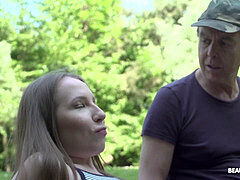 Любители, Мастурбация, На природе, На публике