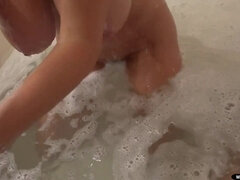 Bathing my Monster Tits - Blonde MILF Kelly madison wet in shower