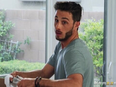 Young bearded stallion fucks tanned mature in various sex positions