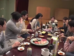 Lewd asian teens crazy group sex party