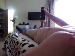 Using Fleshlight on Bed Until I Cum