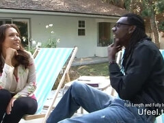 黒人, チン, ハードコア, Hd, 異人種間, アウトドア, 公共, 剃毛