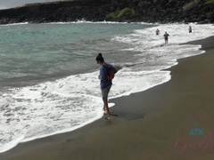 Amatéri, Ázijskej, Pláž, Brunetka, Exhibicionisti, Orgazmus, Na verejnosti, Pička